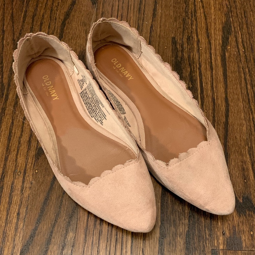 SOLD blush pink pointed ballet flats